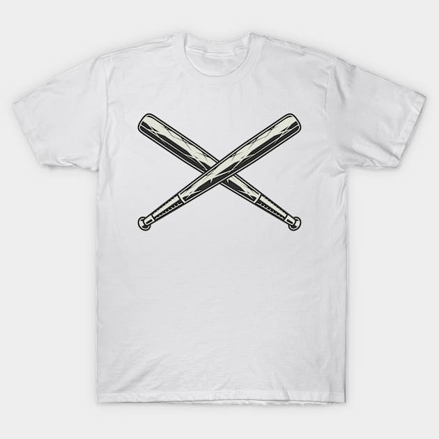 Baseball bat baseball X T-Shirt by ShirtyLife